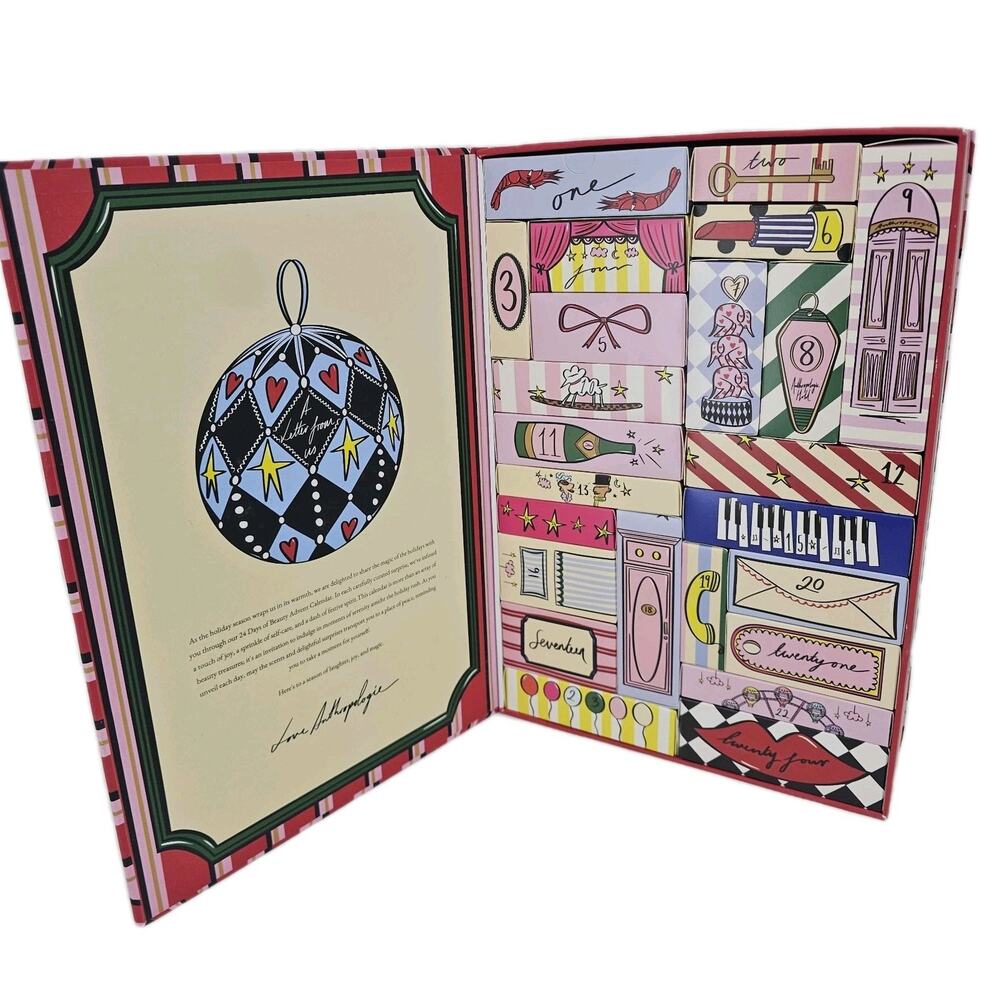 Anthropologie Beauty Advent Calendar Holiday 2024 Refillable Boxes EMPTY BOX